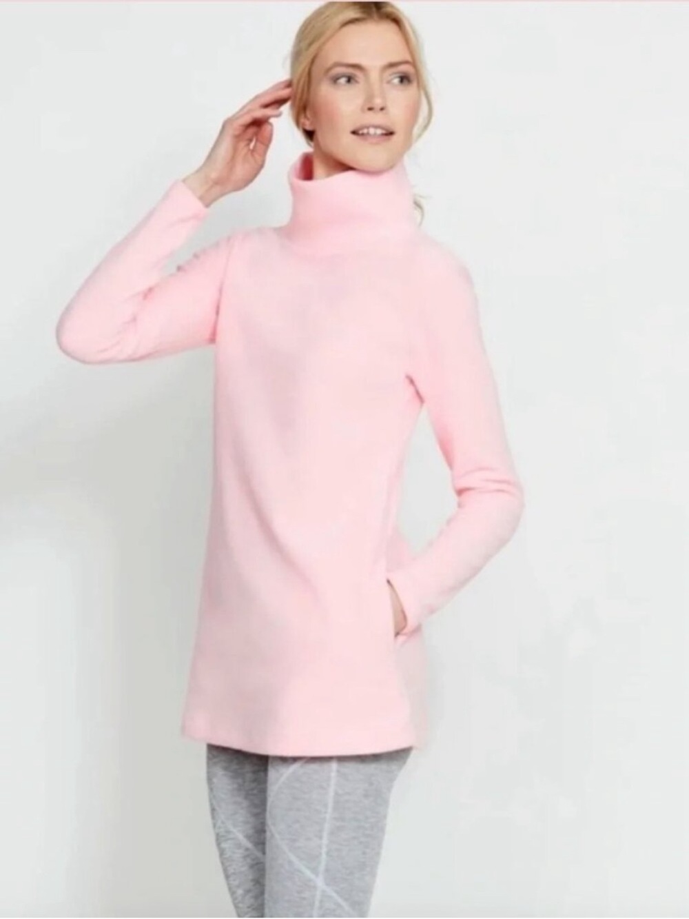 Dudley Stephens Pale Pink Cobble Hill Vello Turtleneck